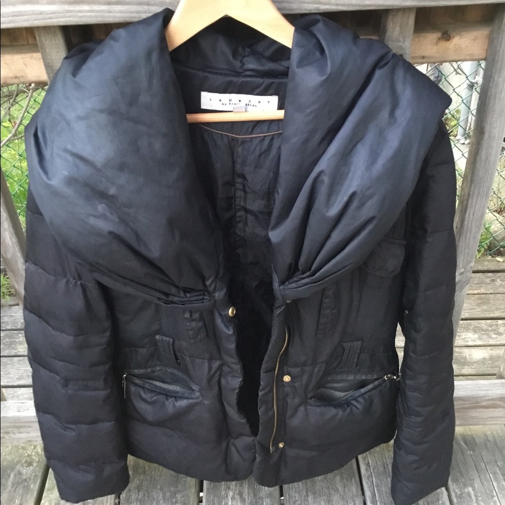 Belted down coat